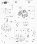 Crankshaft PistonRingsConnecting Rod Cylinder Crankcase CoverSump Camshaft Diagram and Parts List for 543577-0110-E1  Briggs and Stratton Engine